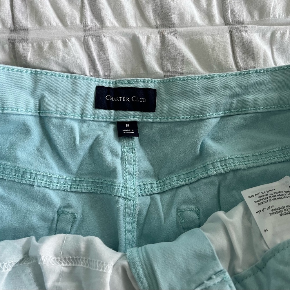 Women’s Light Aqua Shorts Size 16 - Picture 7 of 8